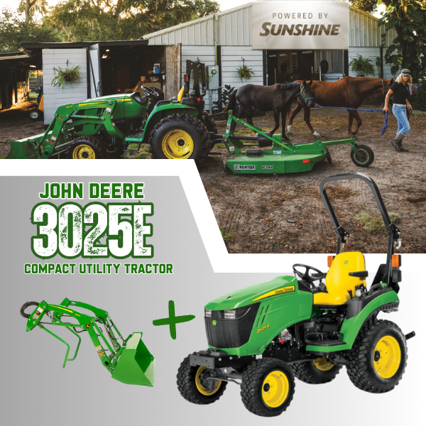 3025E (25 hp) John Deere Tractor Package Special