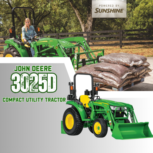 3025D (25 hp) John Deere Tractor Package Special